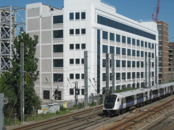 Hayes record store and train