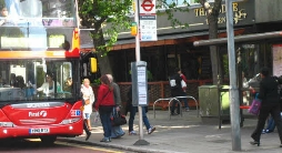 Bus stop at The Lodge Ealing